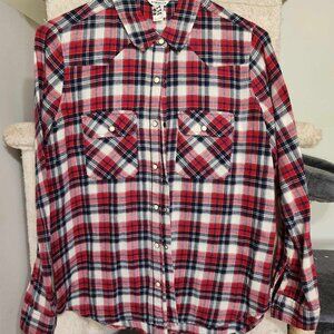 EUC Forever 21 Long Sleeve Plaid Shirt